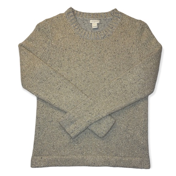J Crew Champagne Crew Neck Sweater - Picture 1 of 6